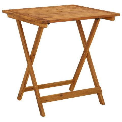 Table pliable de jardin 70x70x75 cm bois d'acacia massif