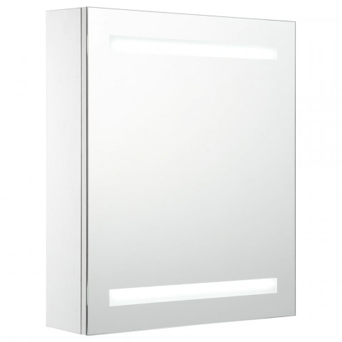  Armoire de salle de bain à miroir LED 50x13,5x60 cm