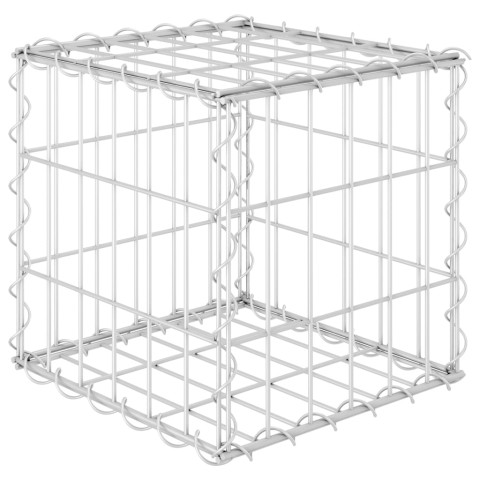 Lit surélevé cube à gabion fil d'acier 30x30x30 cm