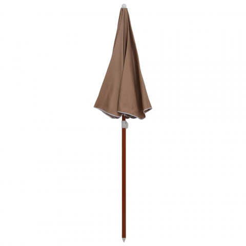 Parasol avec mât en acier 180 cm Taupe