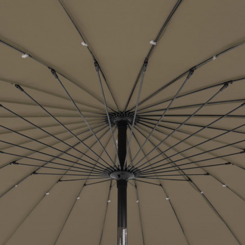 Parasol d'extérieur avec mât en aluminium 270 cm Taupe