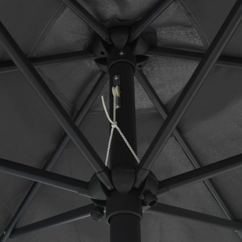 Parasol d'extérieur et mât en aluminium 270x246 cm Anthracite