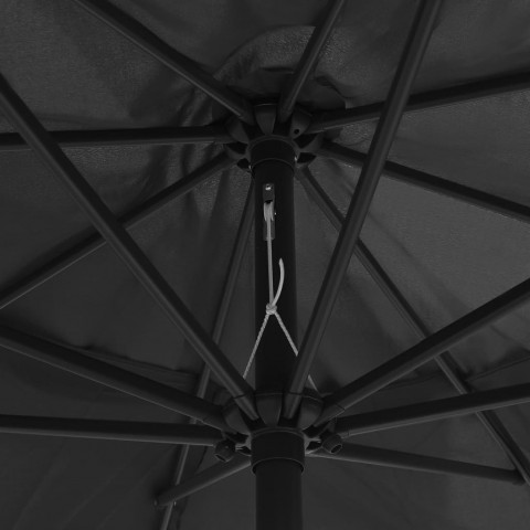 Parasol d'extérieur avec mât en métal 400 cm Anthracite