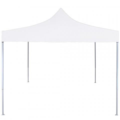 Tente de réception pliable professionnelle 3x3 m Acier Blanc