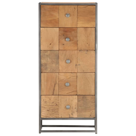 Armoire à tiroirs 45 x 30 x 100 cm bois de récupération massif