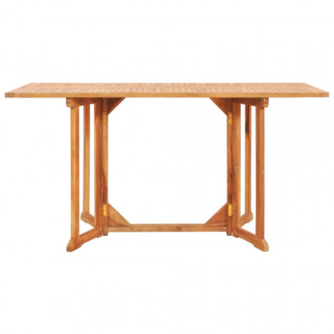 Table pliable de jardin papillon bois teck solide - Dimensions au choix