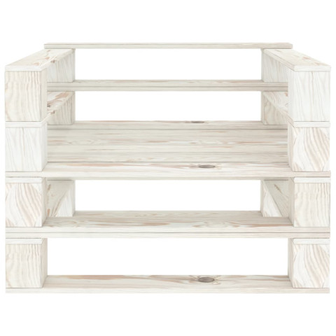 Fauteuil palette de jardin bois 80 x 67,5 x 60,8 cm blanc helloshop26 02_0011872