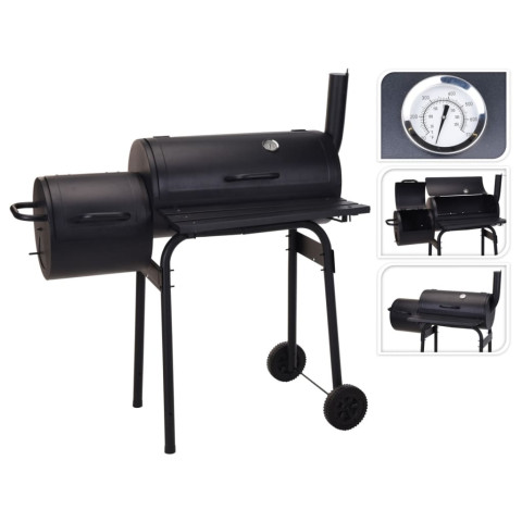 Barbecue fumoir noir