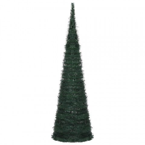 Sapin de Noël artificiel avec guirlandes et LED Vert 150 cm