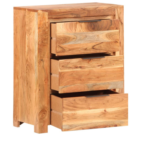 Buffet 59x33x75 cm bois d'acacia massif