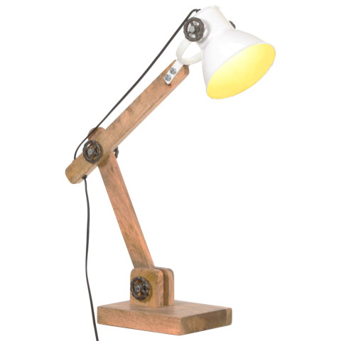 Lampe de bureau industrielle blanc rond 58x18x90 cm e27