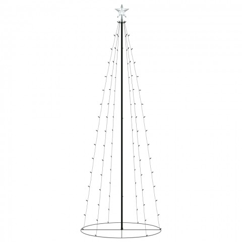 Sapin de Noël cône 100 LED blanc chaud 70x180 cm