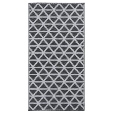 Tapis d'extérieur noir 190x290 cm pp