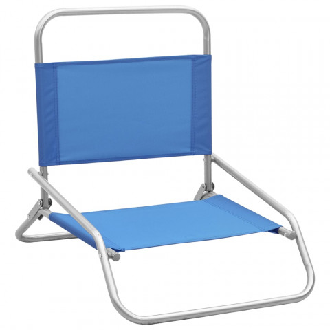 Chaises de plage pliables en tissu 2 pièces - Couleur au choix