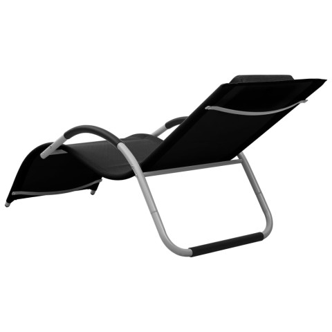 Transat chaise longue bain de soleil lit de jardin terrasse meuble d'extérieur textilène - Couleur au choix