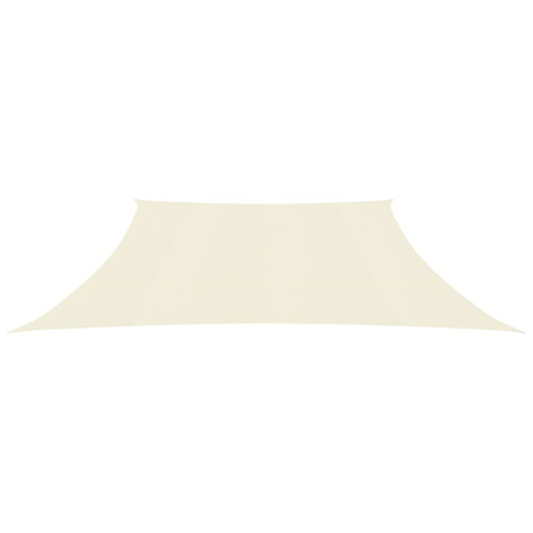 Voile toile d'ombrage parasol 160 g/m² crème 3/4 x 2 m pehd 