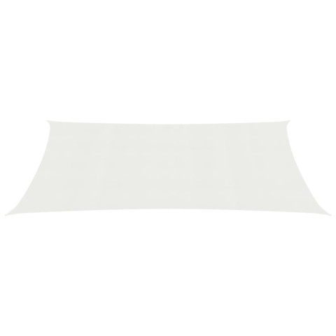 Voile toile d'ombrage parasol 160 g/m² 2,5 x 4,5 m pehd blanc helloshop26 02_0009002