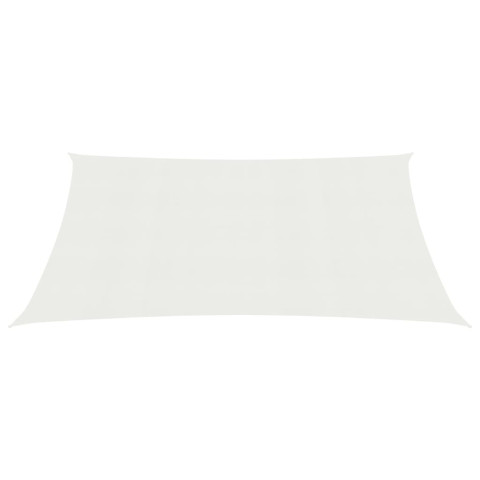 Voile toile d'ombrage parasol 160 g/m² blanc 4 x 5 m pehd 