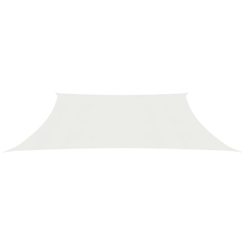 Voile toile d'ombrage parasol 160 g/m² blanc 3/4 x 2 m pehd 