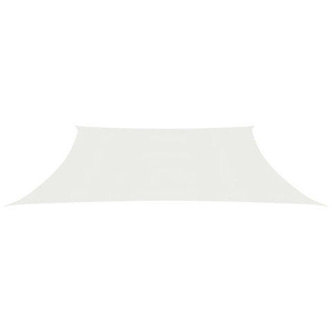 Voile toile d'ombrage parasol 160 g/m² blanc 3/4 x 3 m pehd 