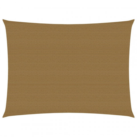 Voile d'ombrage 160 g/m² taupe 2x3,5 m pehd
