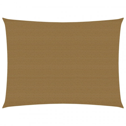 Voile d'ombrage 160 g/m² taupe 3,5x4,5 m pehd