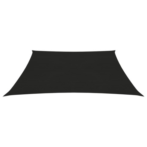 Voile toile d'ombrage parasol 160 g/m² pehd 3,6 x 3,6 m noir 