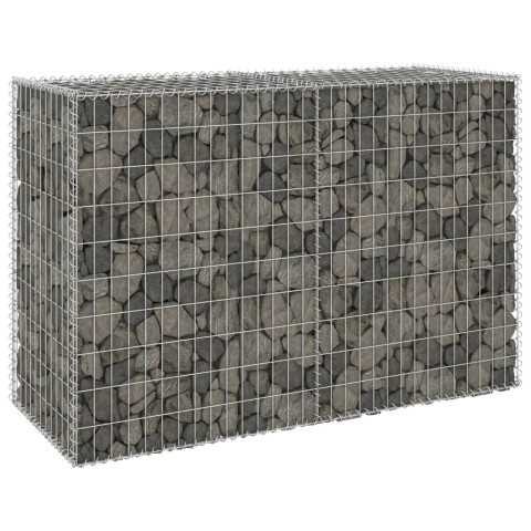 Mur en gabion avec couvercles acier galvanisé 150x60x100 cm