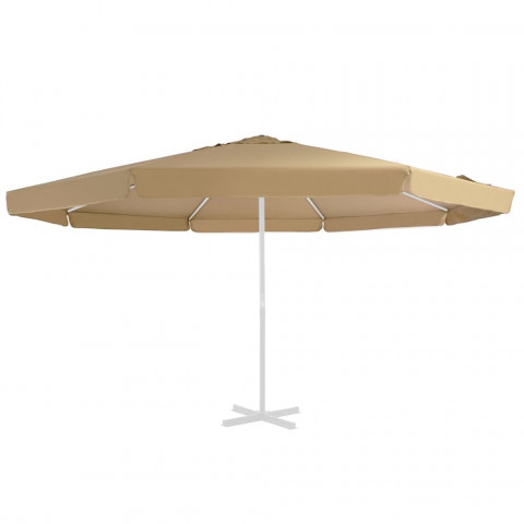 Tissu de remplacement pour parasol d'extérieur taupe 500 cm