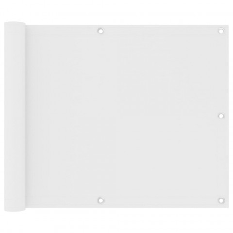Écran de balcon blanc 75x400 cm tissu oxford