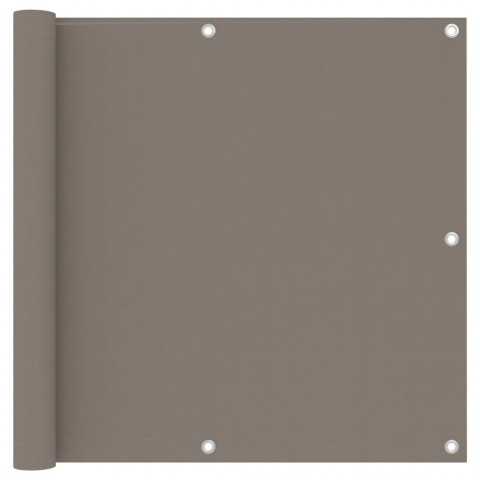 Écran de balcon taupe 90x600 cm tissu oxford