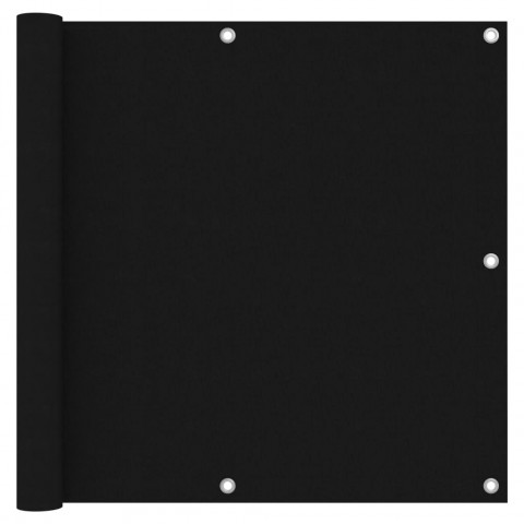 Écran de balcon noir 90x600 cm tissu oxford