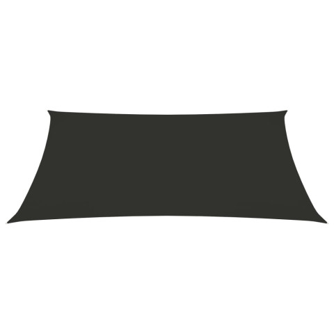 Voile d'ombrage parasol tissu oxford rectangulaire 2,5 x 3,5 m anthracite 