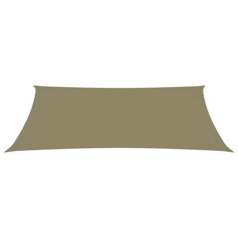Voile d'ombrage parasol tissu oxford rectangulaire 2 x 4,5 m beige 