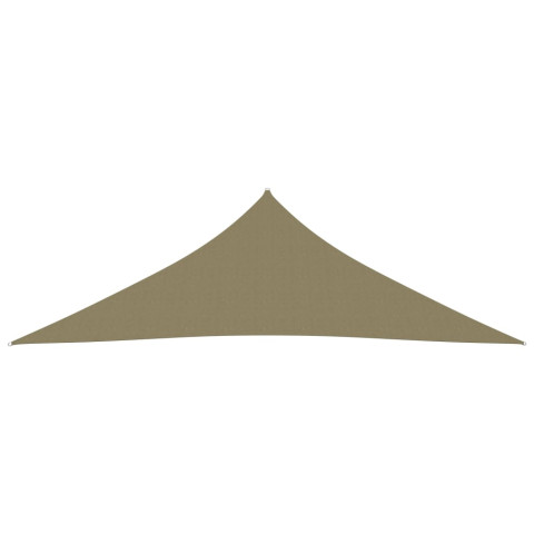 Voile toile d'ombrage parasol tissu oxford triangulaire 3 x 3 x 4,24 m beige 