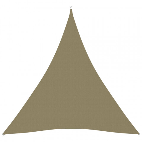 Voile de parasol tissu oxford triangulaire 4x5x5 m beige