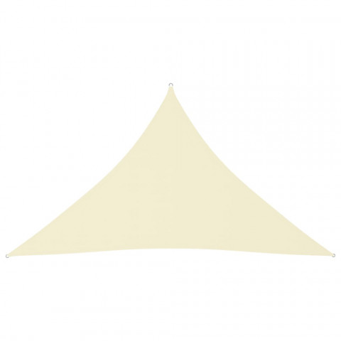 Voile de parasol tissu oxford triangulaire 3x3x4,24 m crème