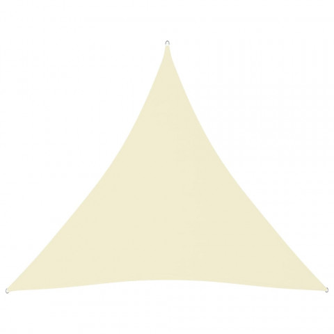 Voile de parasol tissu oxford triangulaire 4,5x4,5x4,5 m crème