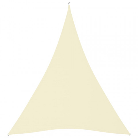 Voile de parasol tissu oxford triangulaire 4x5x5 m crème