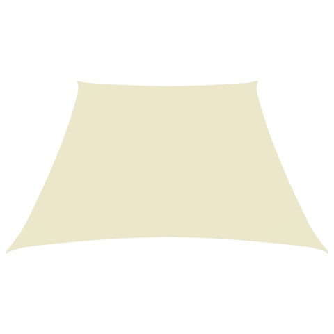 Voile toile d'ombrage parasol parasol tissu oxford trapèze 4/5 x 4 m crème 