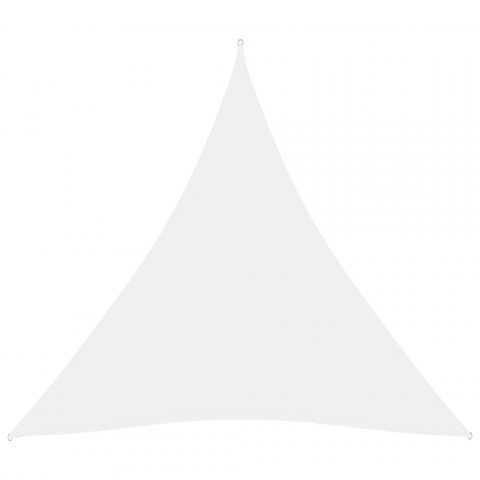 Voile de parasol tissu oxford triangulaire 4,5x4,5x4,5 m blanc