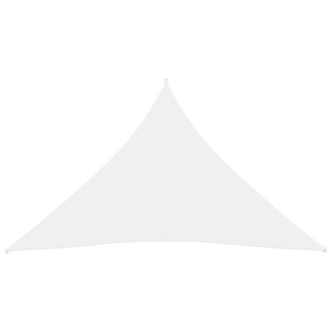 Voile toile d'ombrage parasol tissu oxford triangulaire 5 x 7 x 7 m blanc helloshop26 02_0009936