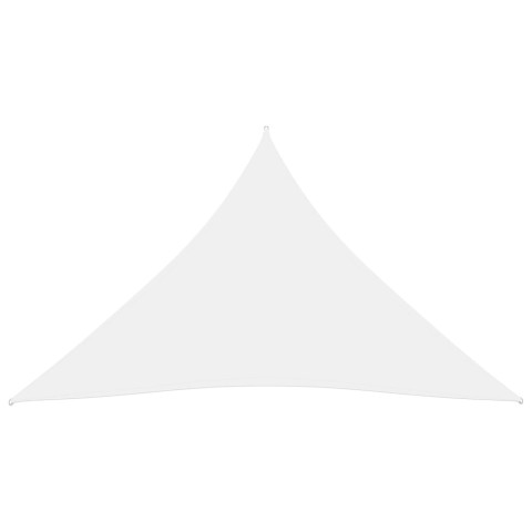 Voile toile d'ombrage parasol tissu oxford triangulaire 6 x 6 x 6 m blanc helloshop26 02_0009946