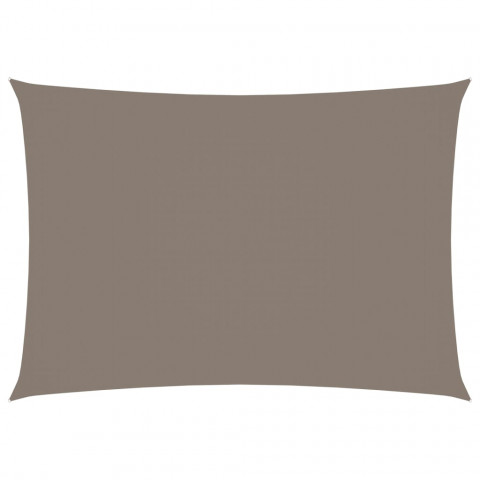 Voile de parasol tissu oxford rectangulaire 2,5x4,5 m taupe