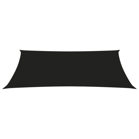 Voile d'ombrage parasol tissu oxford rectangulaire 2 x 4 m noir 