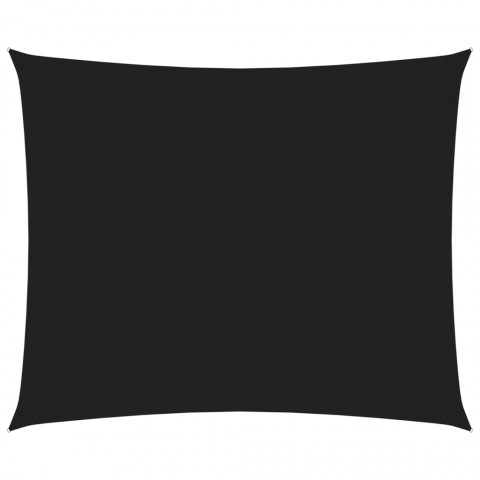 Voile de parasol tissu oxford rectangulaire 4x5 m noir