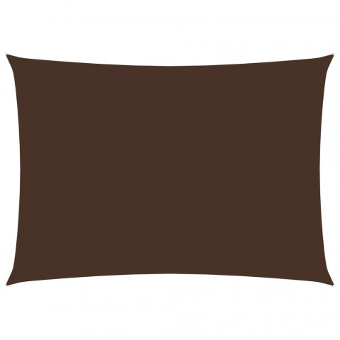 Voile de parasol tissu oxford rectangulaire 4x6 m marron