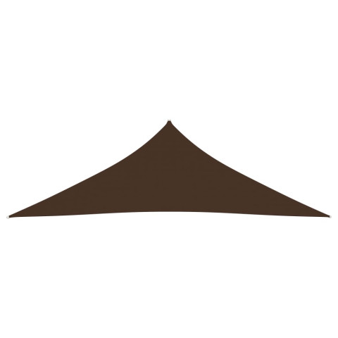 Voile toile d'ombrage parasol tissu oxford triangulaire 3,5 x 3,5 x 4,9 m marron helloshop26 02_0009808