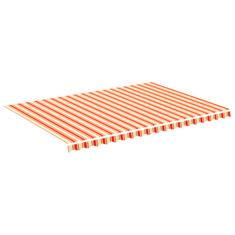 Tissu de remplacement pour auvent jaune et orange 5x3,5 m