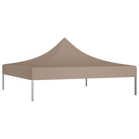 Toit de tente de réception 3x3 m taupe 270 g/m²